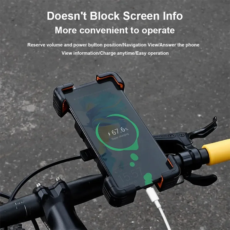 حامل هاتف للدراجة النارية، حامل دراجة مقاوم للصدمات لمقود الدراجة العالمي ونظام تحديد المواقع العالمي للدراجة الإلكترونية على الطرق الجبلية