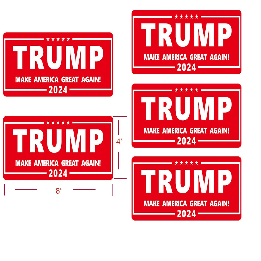 5Pack Trump 2024 Car Stickers,8x4 inches Big Trump Letters Car Decal, Make America Great Again 2024 Bumper Stickers