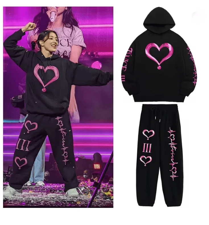 

KPOP two-time fourth World Tour women's sportswear set, casual sportswear hoodie and sportswear pants women's sportswear pants