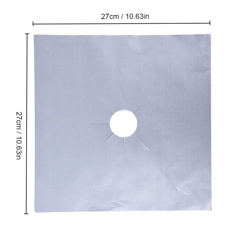 4 Pcs Square Foil Gas Hob Protector Liner Easy Clean Reusable Protection Pad Gas Stove Stovetop Protector Kitchen Accessories