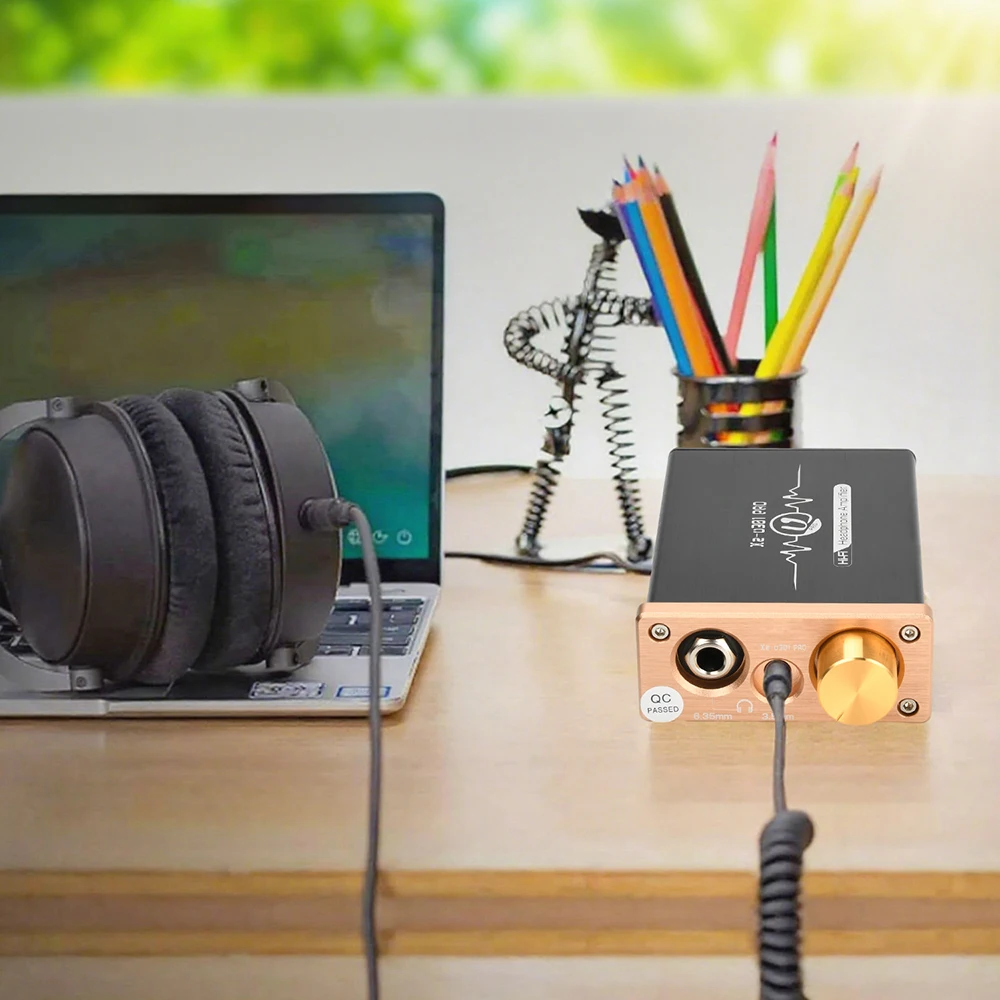 XZ-U301Pro Amplifier Headphone Hi-Fi Kelas A 110dB SNR + 20-30kHz Desktop Headphone Amp 6.35mm/3.5mm Jack Headphone Input RCA