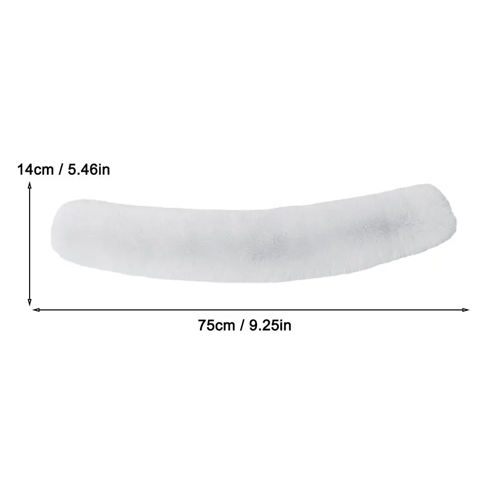 2024 Fashion Imitation Fox Fur Collar Autumn Winter New Men's Women Hat Strips Straight Collar Comfortable Imitation Fur Collar