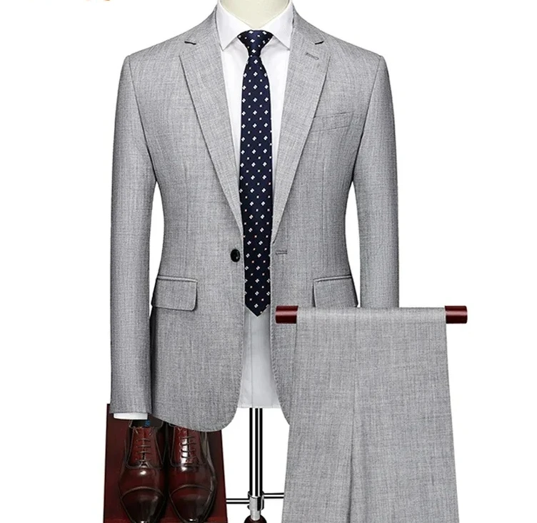 Classic 2 Pieces Suits Men Coat Pant Design Luxury Brand Costard Homme Wedding Business Social Blazer Jacket Set Customized