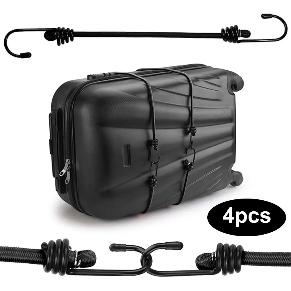 Rubber Bungee Cord with Hooks Rubber Tarp Strap Small Bungee Strap for Truck Van Motorcycle Cargo Tarps