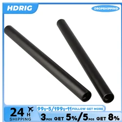 HDRIG 2pcs Aluminum Anodized 15mm 20cm / 15cn M12 Rod for DSLR Matte Box Follow Focus Monitor Shoulder Mount Rig