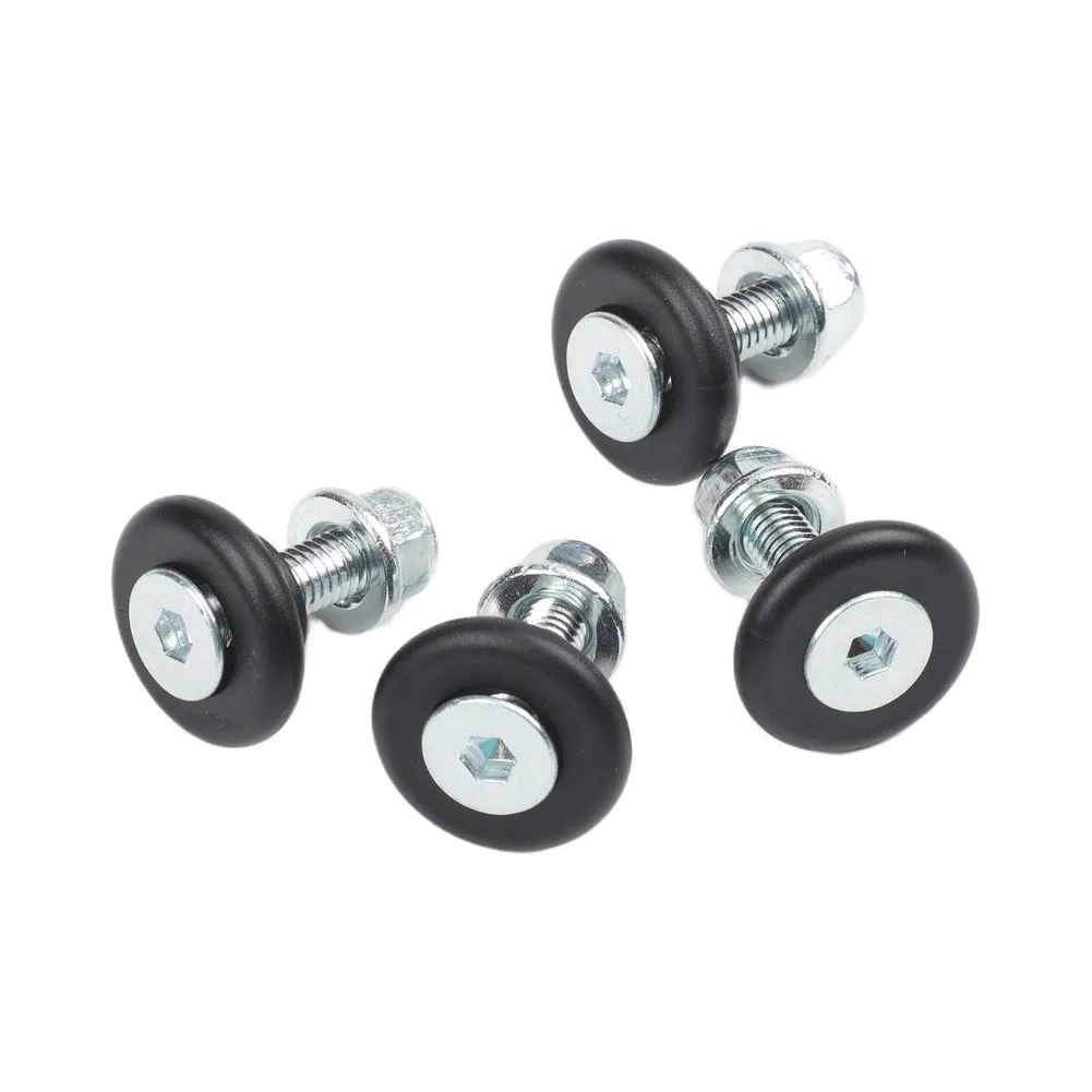 4PCS Motorcycles Top Rear Luggage Box Case Trunk Bushing Pad Buckle Black Plastic Steel Rear Luggage Case Mounting Hardware