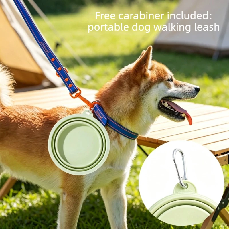 Portable Folding Silicone Pet Water Bowl Outdoor Travel Food Dish Lightweight Design for Puppy Kitten Feeding Drinking Gadget
