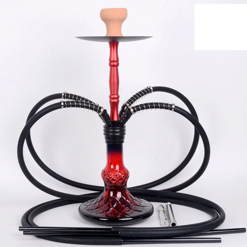 Four pipes of large smoke aluminum alloy, hookah, bar, KTV hookah, full set