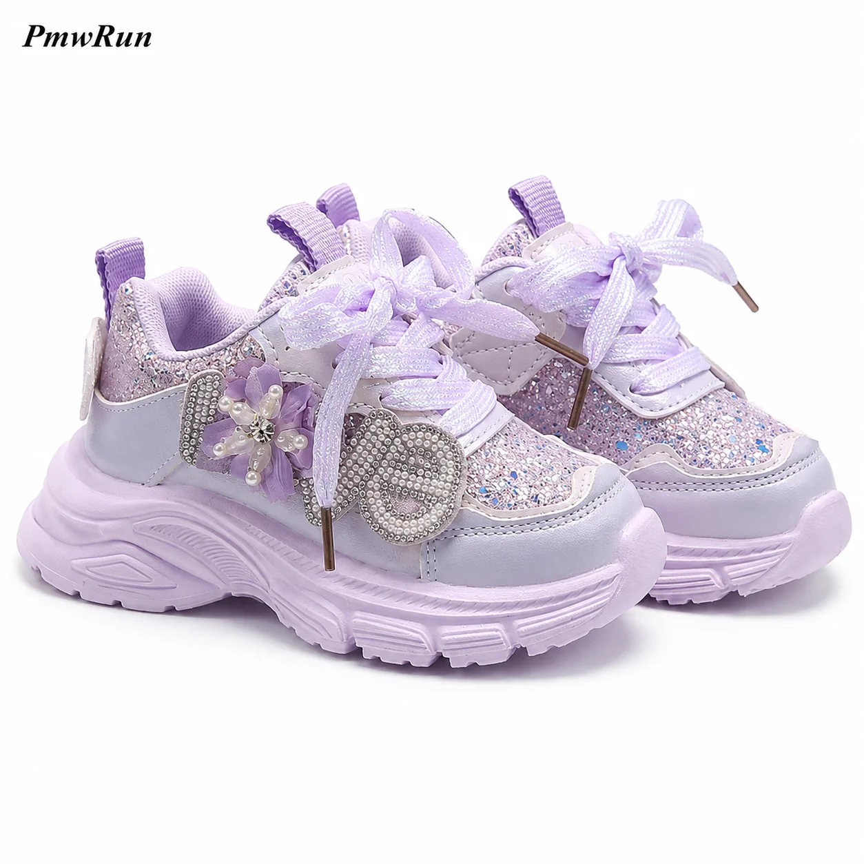 Korean Style Children's Sport Shoes Trend Fashion Girl's Sneakers Anti-slippery Outdoor Princess Running Footwear For Girls