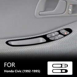 For Honda Civic 1992 1993 1994 1995 Window Control Panel Brand New ABS Gloss Black Safeguard Stickers Car Interior Accessories