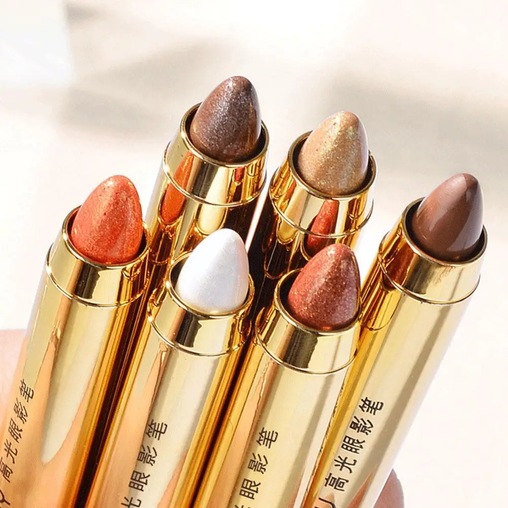 Double-head Eye Shadow Pen Glitter Matte Nude Eye Shadow Makeup Pigment Silkworm waterproof Eyeshadow Pen for Parties K2L4