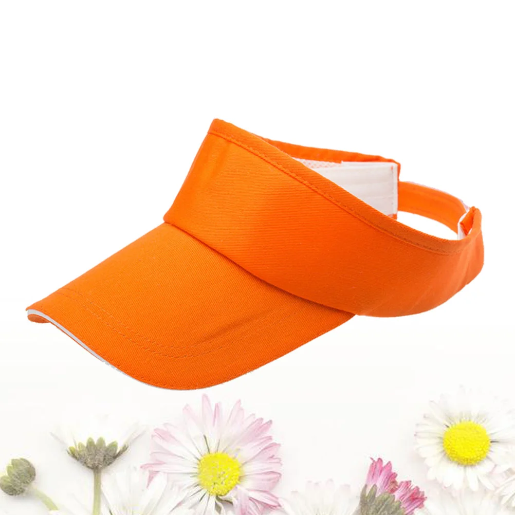 

Sun Visor Hat for Travel Exercise Uv Blocking Lightweight Breathable Design for Men Women Orange Sports Visor Caps