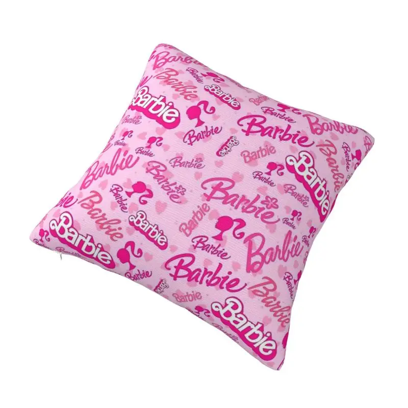 Custom Cute Barbie Pillow Case Cushions Cover Square Pillowcase