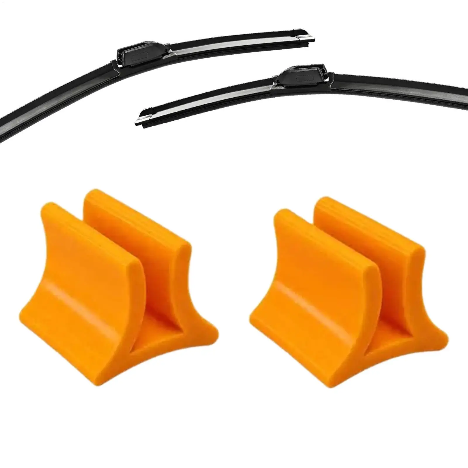 2Pcs Anti-Freeze Car Windshield Wiper Bracket, 3D Printed Universal Wiper Support Clips, Firm Holding Paired Protection Bracket