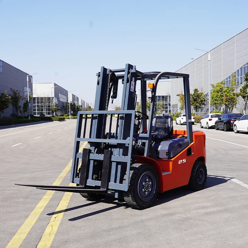 New Diesel Forklift with Adjustable Forks 2.5 Ton Load Capacity Diesel Engine Rough Terrain Capability