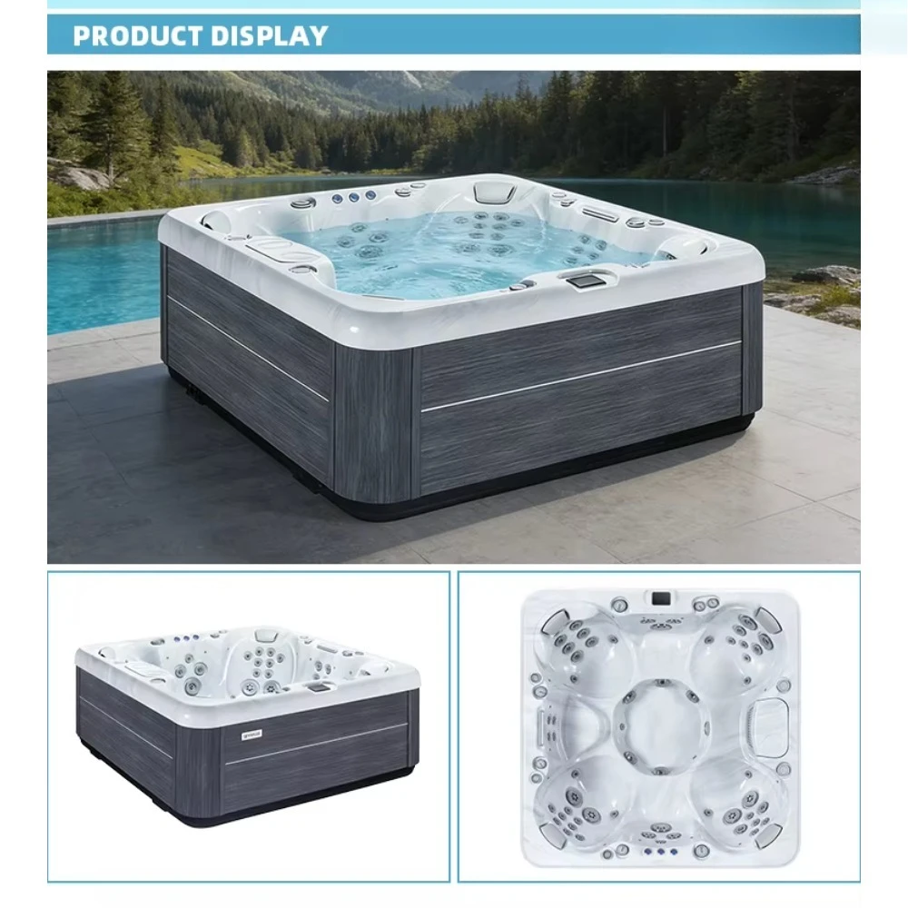 Commercial Hot Tub Spa Pool Outdoor Acrylic Jacuzzi with Massage Jets Suitable for Gardens Backyards and Patios image 6