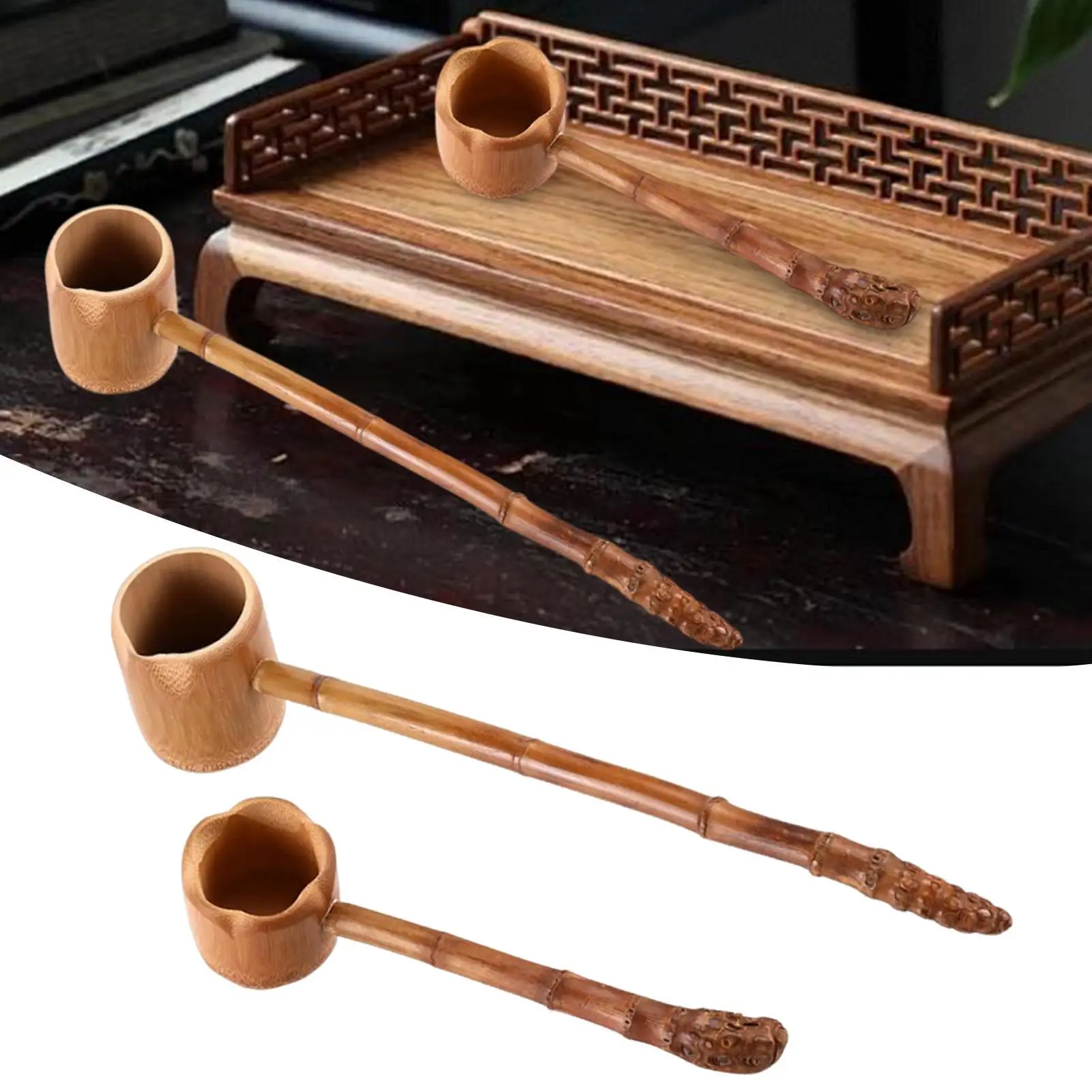 

Bamboo Spoon Water Ladle Gift for Tea Lovers Tea Ceremony Utensil Tool Water Spoon for Restaurant Tea House Home Kitchen
