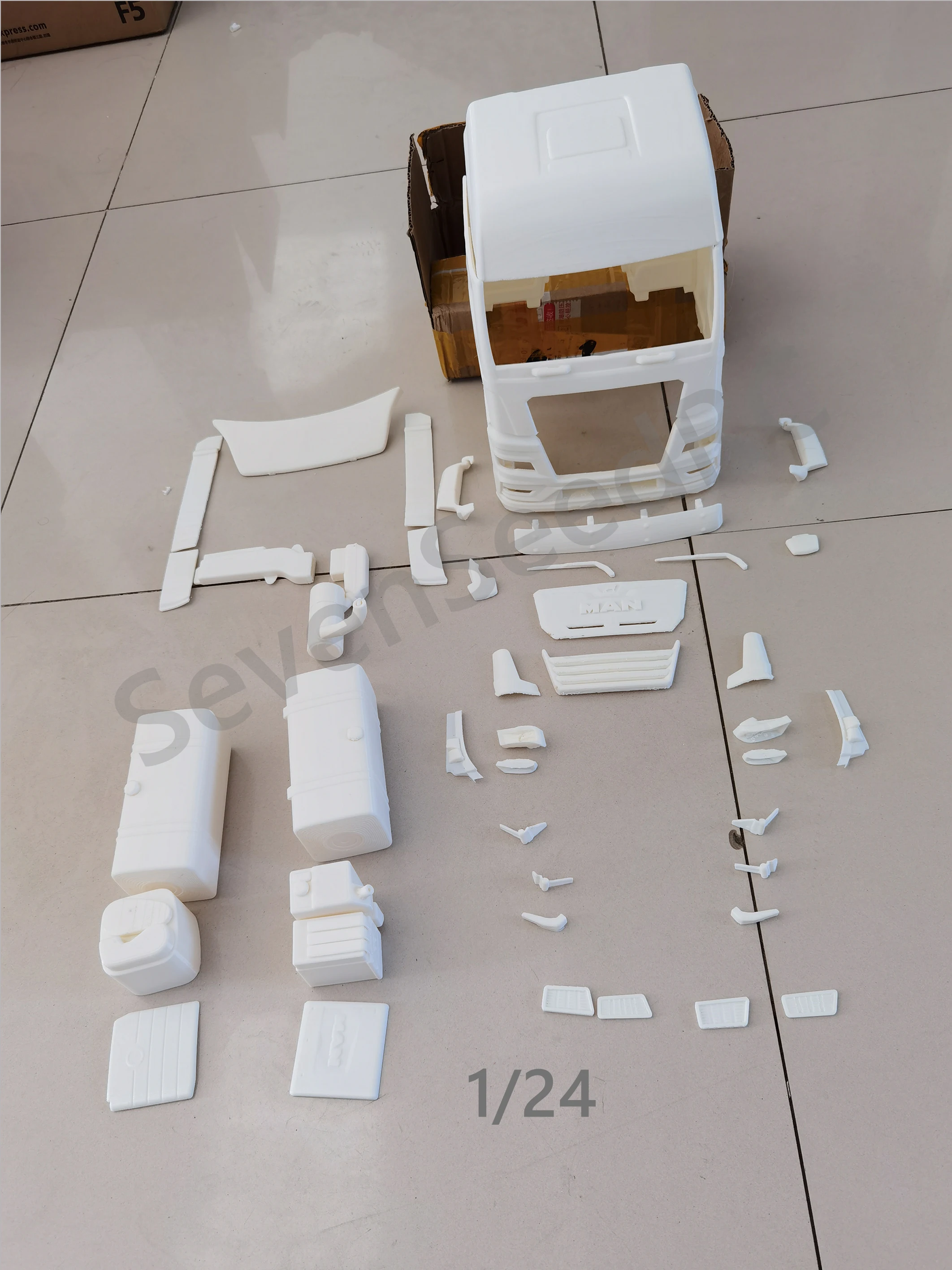 3d print truck cab kit.MAN 2020 1/14 .Suitable For Fmx Static Dot Model JDM-110 Tamiya Lesu Lxy Scaleclub