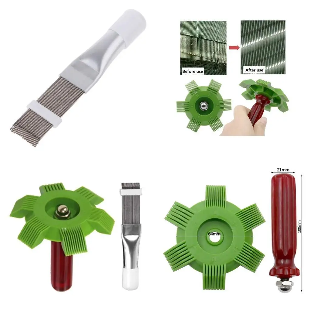 

652F 2pcs Air Conditioning Cleaning Comb Radiator Evaporator Fin Straightener Cleaner