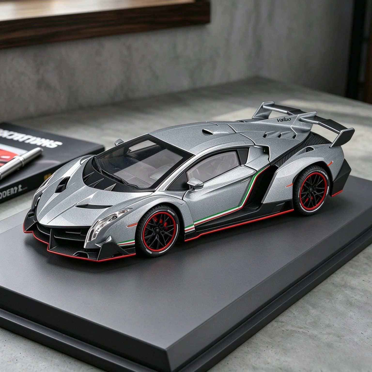 1:24 Veneno Supercar Alloy Diecast Metal Model Car High Simulation Collection Birthday Gift