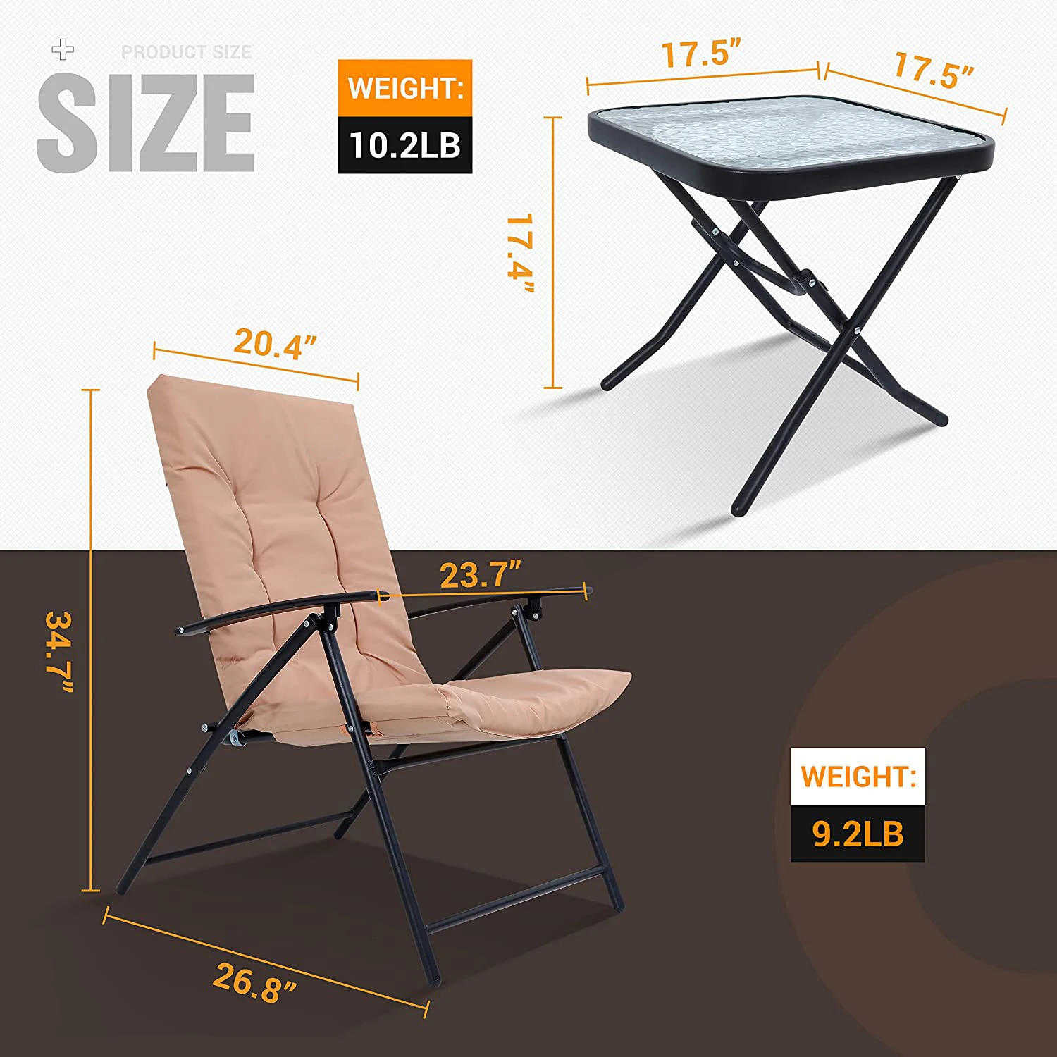 Outdoor Camping Chairs Oversize High Quality Waterproof Pad Wholesale Garden Folding Metal Iron Outdoor Furniture Modern