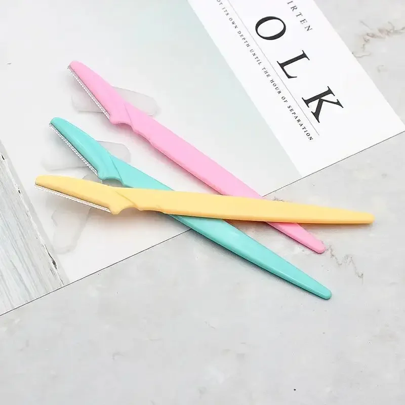 ใบมีดโกนขนคิ้ว 100/50/20 ชิ้น ใบมีดโกนหนวด 3 สี เครื่องโกนขนใบหน้า เครื่องกำจัดขน เครื่องโกนหนวดแบบปลอดภัย อุปกรณ์ไมโครเบลดดิ้ง