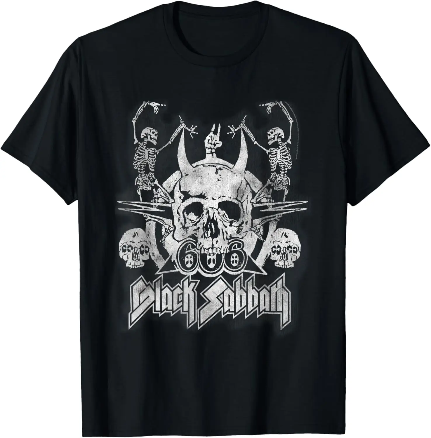 Official Vintage Dancing Skeletons T-Shirt 100% Cotton Trendy Y2K Short-Sleeve Tee – Soft, Quick-Drying, & Moisture-Wicking;