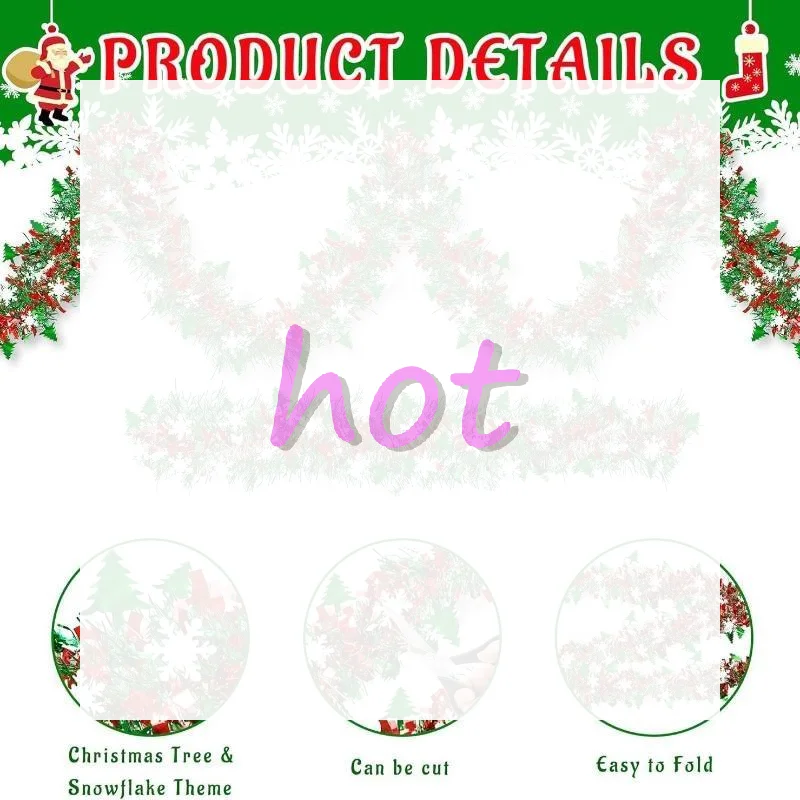 Tinsel Garland Decoration - #Christmas Tinsel Garlands Decoration Bar Tops
