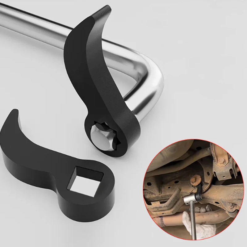 Adaptador de barra de palanca de trinquete de 1/2 pulgadas, herramienta de cabeza estilo megáfono, llave removedora de medio eje, adaptador de cabezal, varilla angular, herramientas de reparación de automóviles