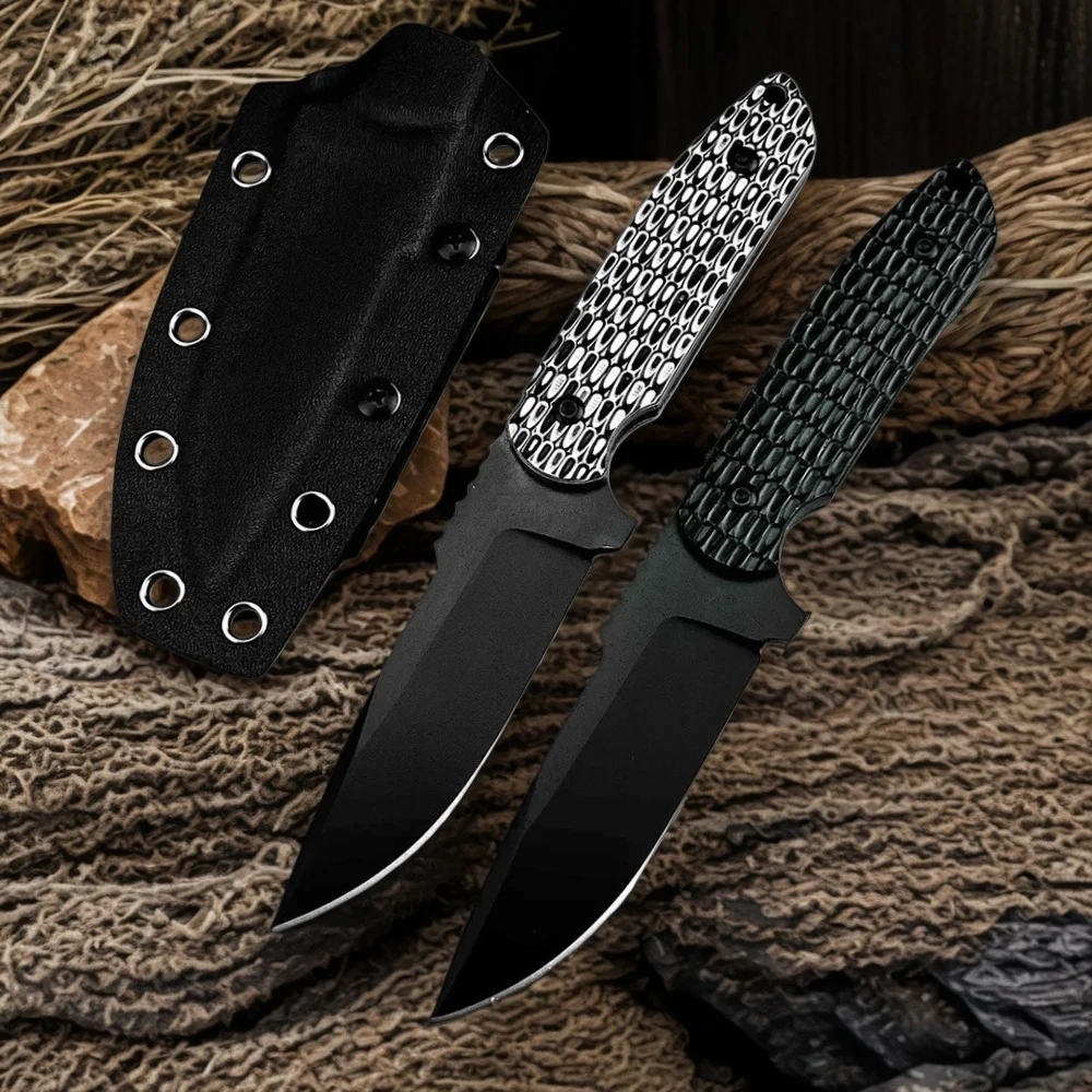 

Высококачественный тактический нож Rockeye с фиксированным лезвием, стальное лезвие 8Cr13MoV с ручкой G10, охота на открытом воздухе, кемпинг, EDC с ножнами