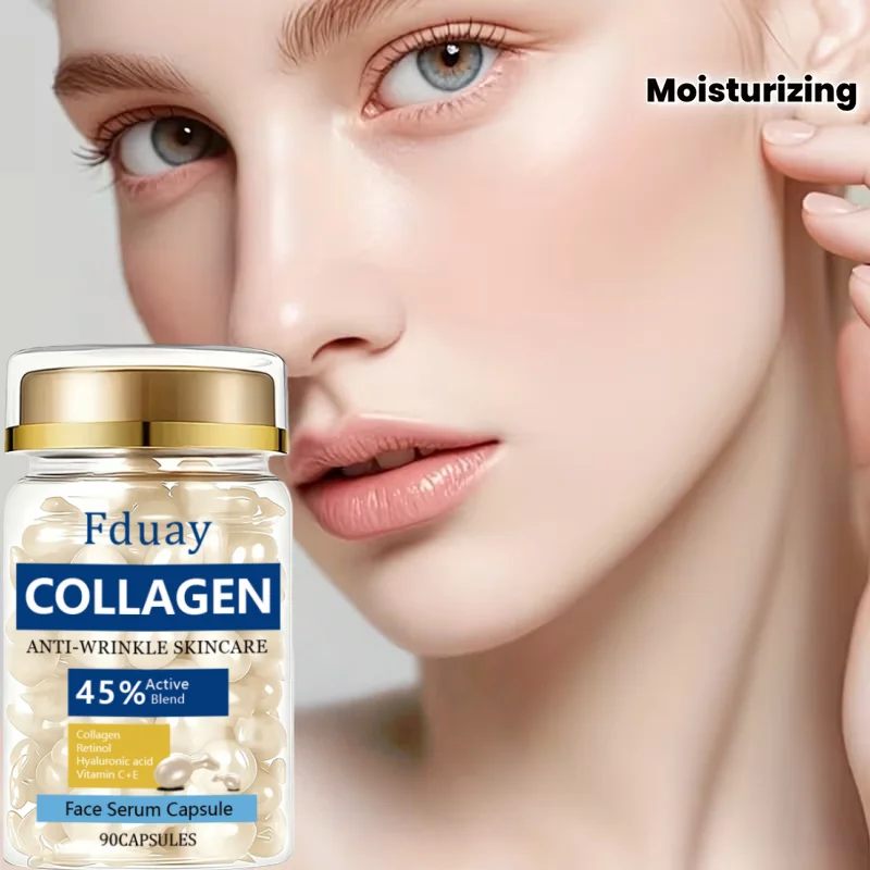 Vitamin E Serum Capsules, Vitamin C+E Serum - Contains Retinol and Vitamin C, Moisturizing, Refreshing and Non-Greasy