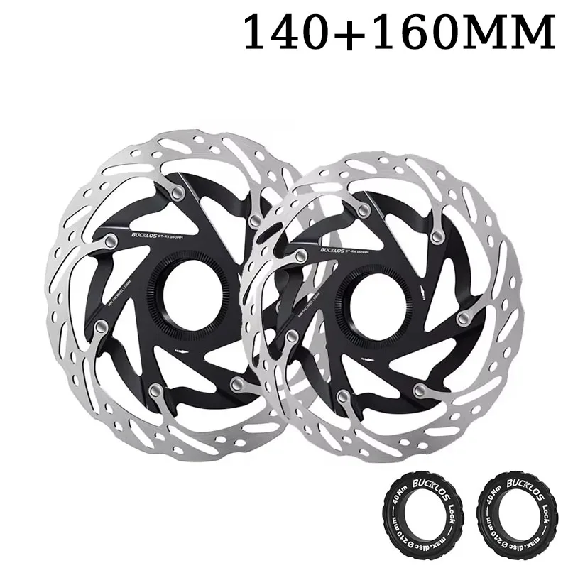 BUCKLOS Mtb Bike Centerlock Rotors 140/160mm Mountain Bicycle Brakes Floating Rotor W/Rings for SRAM CLX-R Bicycle Accessories