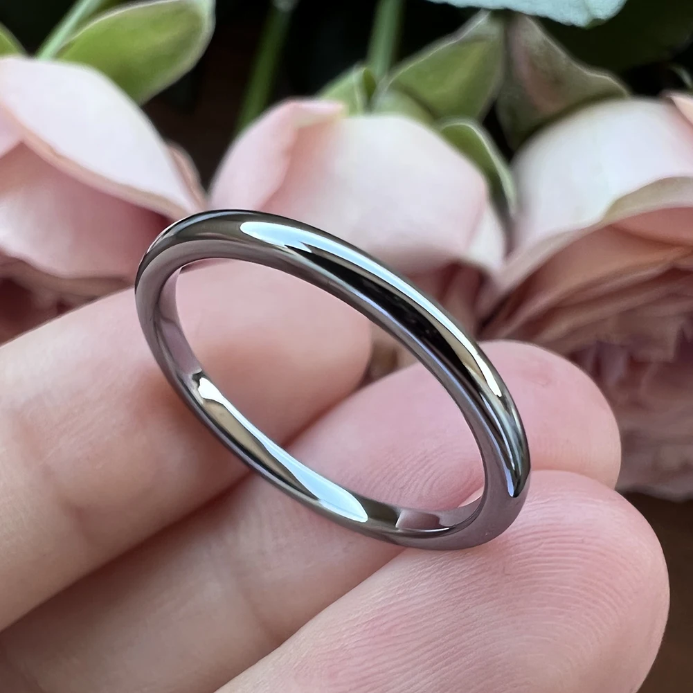 3MM Wemen der Wolfram Hochzeit Ringe Für Männer Mode Engagement Gewölbtem Bands Poliert Fertig Komfort Fit – Detail 2