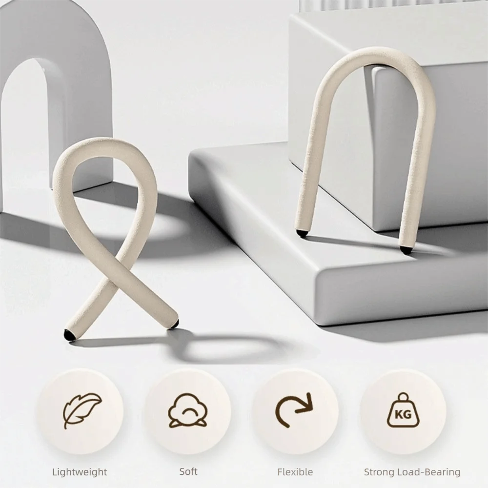 Free Bending Multi-purpose Hook NBR Soft Edging Space-Saving Flexible S Hooks Lightweight Phone Stand Hanging Hook Desk