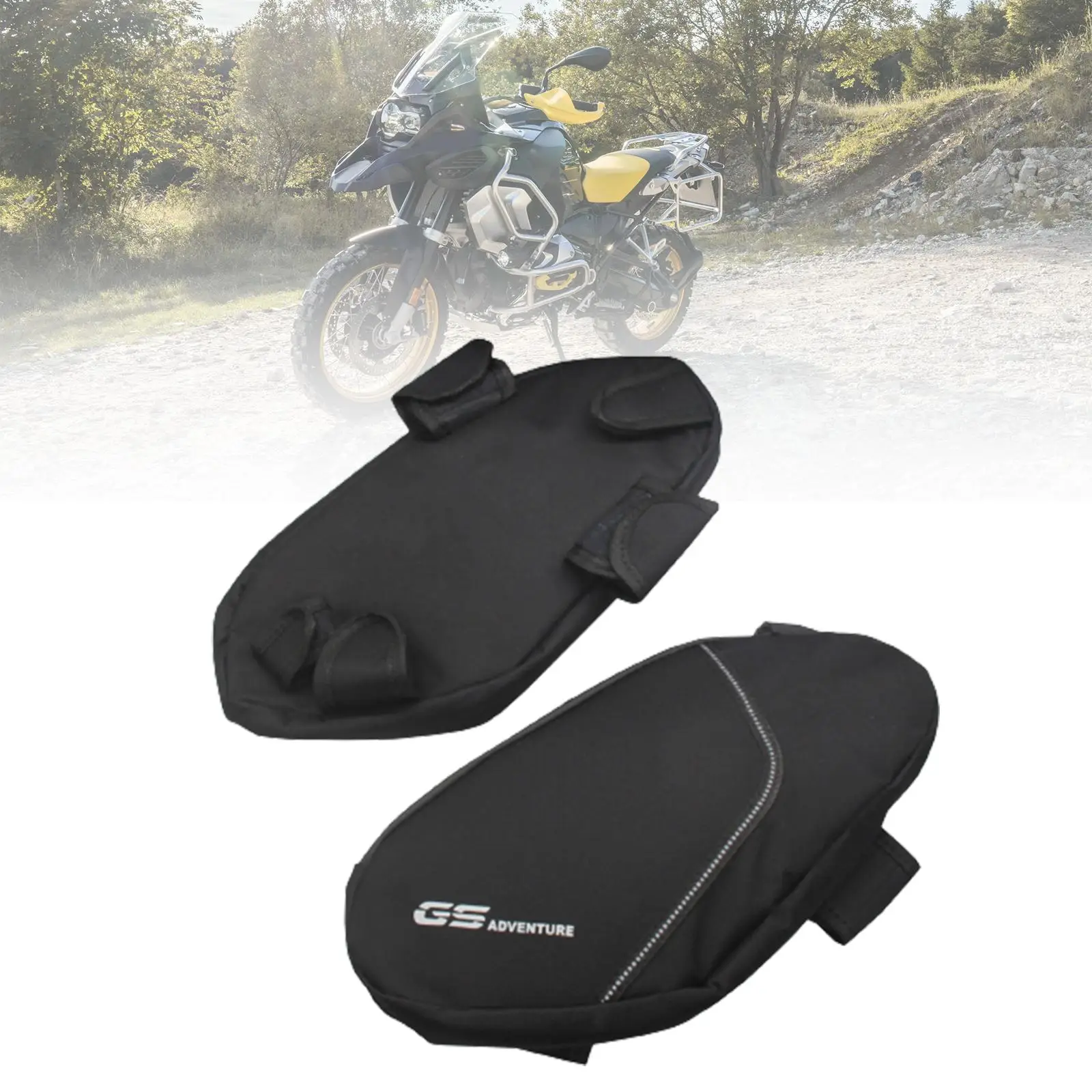 2 Pieces Frame Crash Bar Travel Bag Durable Zipper Closure Wear Resistant Crash Bars Storage Bags for BMW R1250GS Adventure