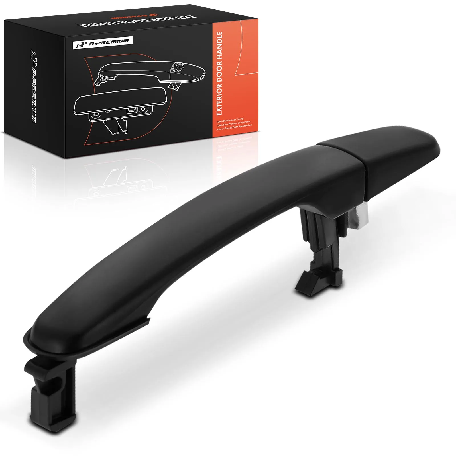 A-Premium Front Passenger or Rear Side Black Exterior Door Handle for Chevrolet Equinox 05-17 Malibu 04-12 Traverse 09-17 HHR