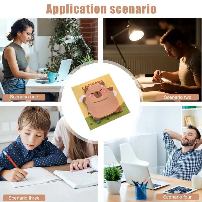 Cartoon Capybara Sticky Notepads Creative & Vivid Sticky Notes Memo Pads Note Pads & Memo Pages Multi-Purpose Use For Home