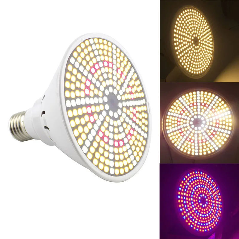 Spettro completo 290 LED lampada per piante da interno fiore coltiva lampadine E27 veg coltiva tenda rosso blu idro luce solare Phyto lampada acquario p1