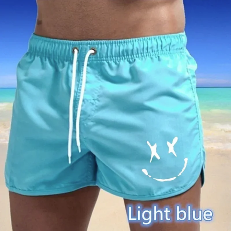 Men's summer swim shorts Quick dry breathable drawstring surf and beach pants with pocket