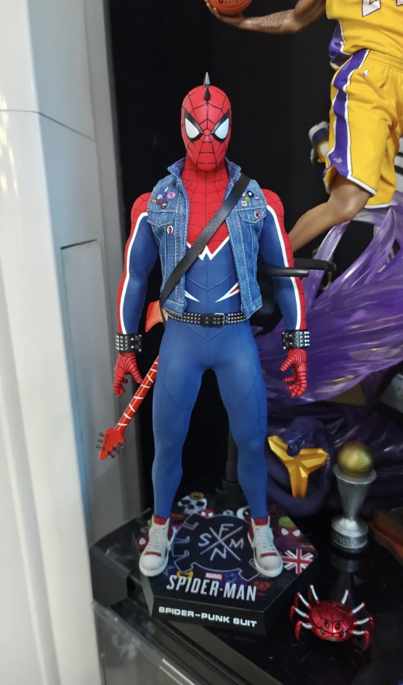 Voorraad Originele Hottoys Marvel Spider-Man Spider-Punk Htvgm32 Ps4 Suit 1/6 Anime Figur Actiefiguren Modelcollecties Speelgoed Cadeau