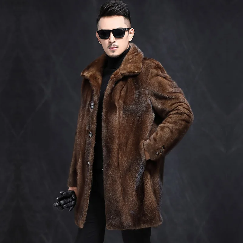

Men's Autumn Winter Tops Coat Faux Fur Long Sleeves Warm Large Size Retro Simple Loose Comfortable Leisure Minority Versatile