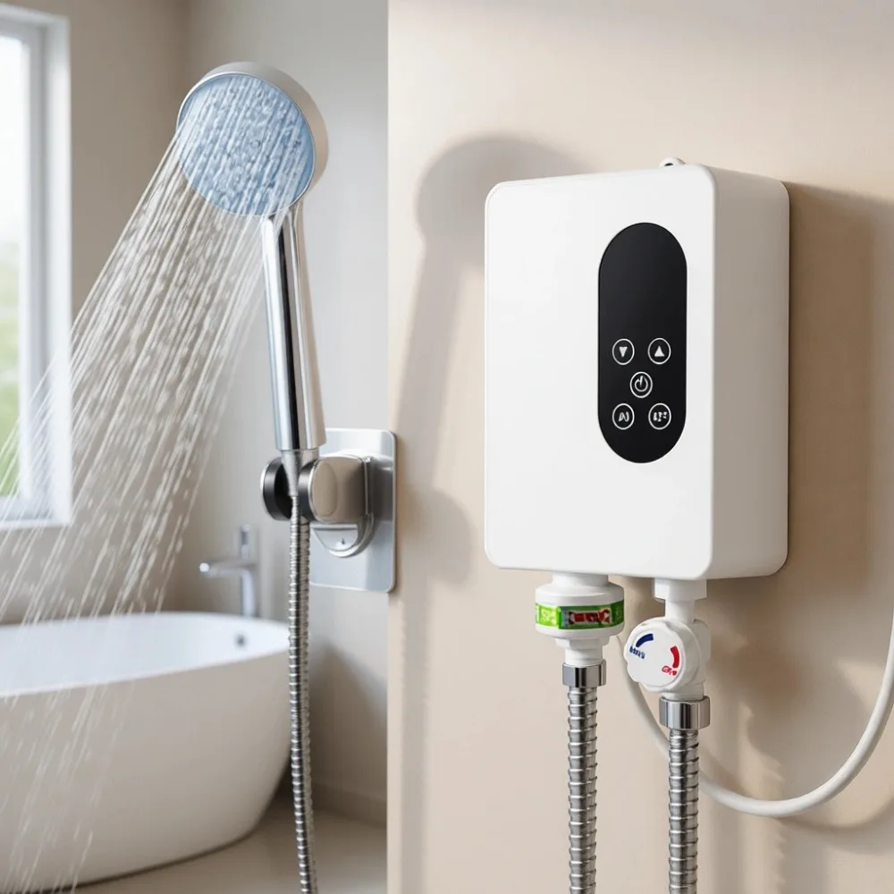 

Проточный электрический водонагреватель мощностью 3500 Вт для душа в ванной комнате