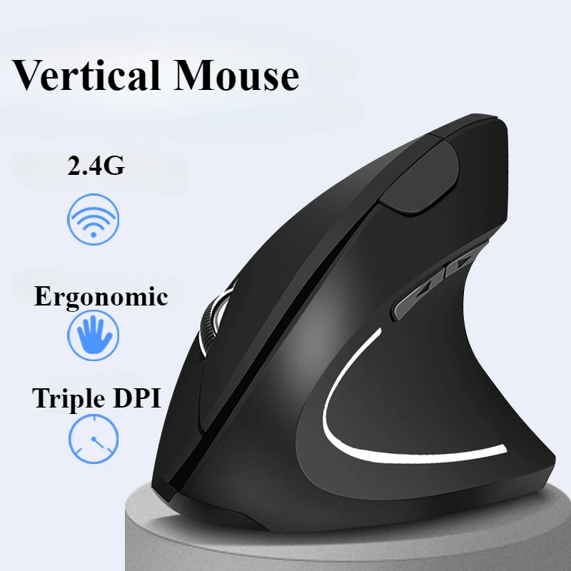 

Vertical Ergonomic 2.4G Wireless Mouse Gamer Right Hand USB Gaming Computer Mice for PC Laptop Home Office Vertical Mouse