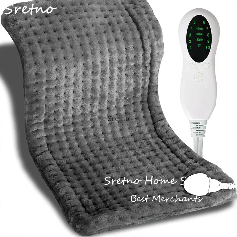 

SRETNO Neck/Shoulder Electric Heating Pad, Can Be Used for Hot/Wet Compress Physical Therapy Pad, Can Be Timed, Machine Washable