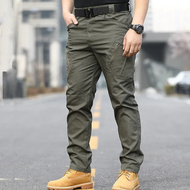 

Cargo Pants Men Military Tactical Trousers Large Side Pockets Abrasion Scratch Resistant Male Pant Outdoor Traning Hiking Pants