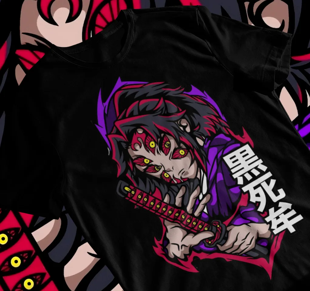 Kokushibo Demon Slayer T-Shirt,Kimetsu No Yaiba,Anime,Manga,Nezuko,Tanjiro