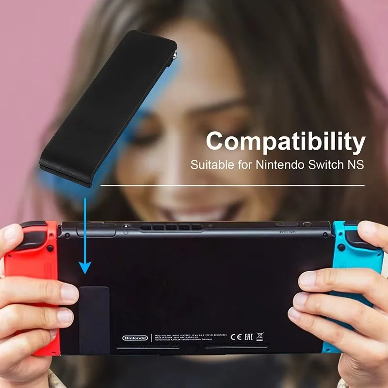 Easy Install Kickstand Replacement for Nintendo Switch, Back Cover Support Stand, Tool-Free Repair Part, Console Accessory