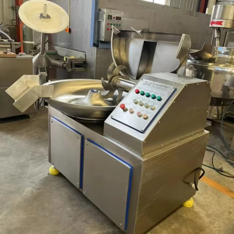 Customize Industrial Meat Bowl Cutter Chopper 80L Stainless Steel Automatic High Efficiency Meat Processing Machine
