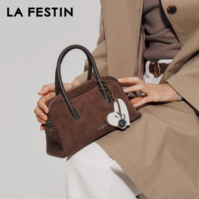 LA FESTIN Oryginalne Torebki Nowa Zamszowa Torba Do Pracy Damska Luksusowa Torba na Ramię Torba Crossbody Torba Boston Torba Do Ręki