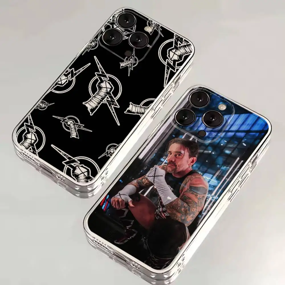 WWE CM P-Punk Capa de telefone para iPhone 16,15,14,13,12,11,17 Pro,Max,Plus,X,XS,XR,SE,Mini Capa macia transparente